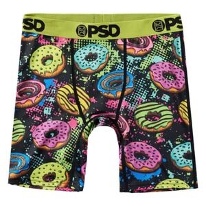 PSD Youth Boys 1 Pack Boxer Briefs Donut Print Black Multi Size Small 22-23